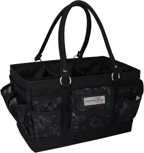 Vista 10 de Everything Mary Junior Deluxe Store & Tote Organizer - Bolso negro para manualidades con asas, organizador de almacenamiento plegable para álbumes