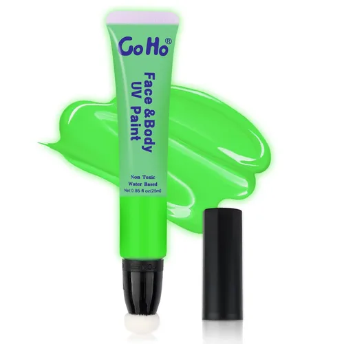 Vista 25 de Go Ho Pintura facial verde Amazonas, pintura corporal crema a base de agua, lavable, altamente pigmentada, suave y segura para la piel, disfraces