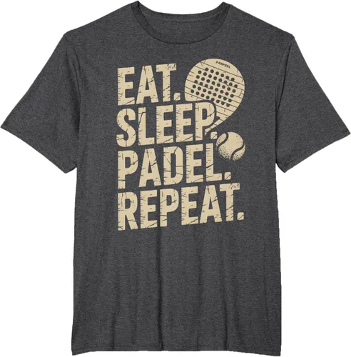 Vista 66 de Camiseta Eat Sleep Padel Repeat Padel Jugador de Tenis
