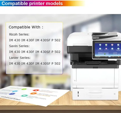 Vista 2 de Cartucho de tóner compatible con Ricoh IM430 P 502 para impresora Ricoh 418126 Savin y Lanier IM 430F 430SF P 502