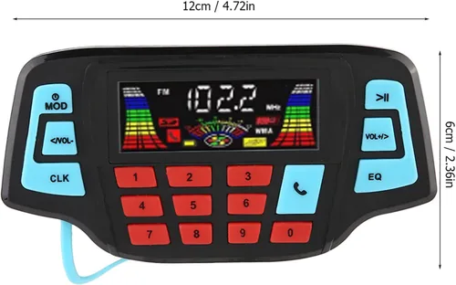 Vista 4 de AMONIDA Altavoces estéreo para motocicleta, reproductor de MP3 de motocicleta, sistema de altavoces estéreo de audio USB, portador de tarjeta