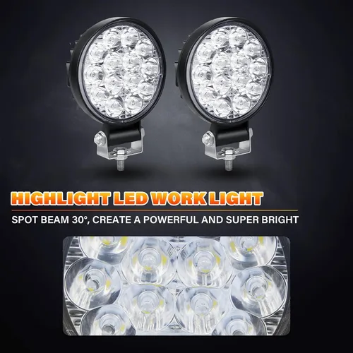 Vista 3 de Willpower 4 unidades de 4 pulgadas 3.9 in 42W mini luz de trabajo LED ultra fina haz de luz LED Pods luces de conducción 12V 24V Offroad Lámparas