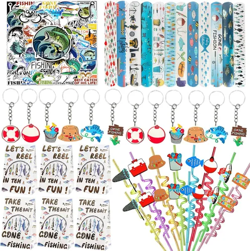 Vista 8 de CHSLtmxq 122 PCS Decoraciones de Fiesta de los Años 80, Set de Suministros de Favores de Fiesta Temática de los Años 90, Pulseras Slap y Llaveros