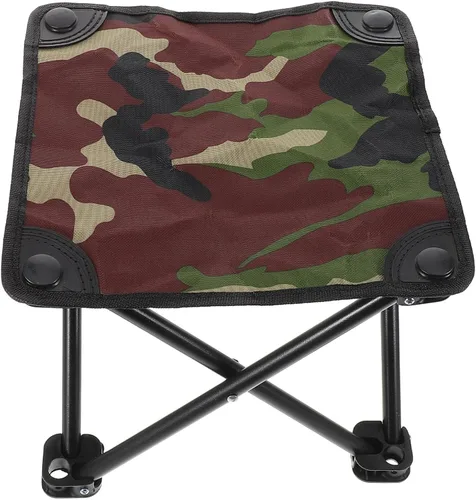 Vista 6 de Portable Folding Camping Stool Frame Lightweight Outdoor Seat for Fishing Hiking Gardening Picnic and Beach Compact Foldable Design for Easy Carry