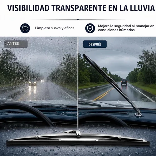 Vista 5 de Par de limpiaparabrisas delantero de acero inoxidable pulido de 12 pulgadas