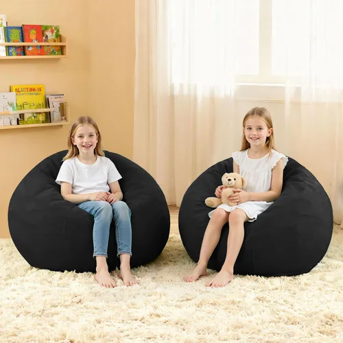 Vista 11 de HABUTWAY Puf de 2 pies, puf pequeños de 2 pies con relleno, puf de lágrima de lujo, terciopelo ultra suave con funda extraíble