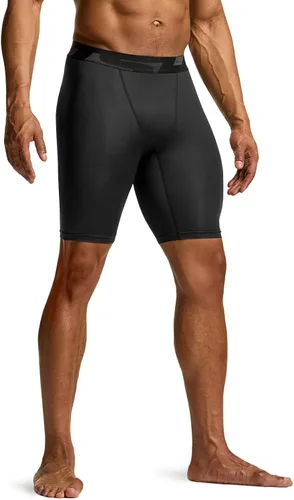 Vista 2 de TSLA - Pantalones cortos deportivos de compresión para hombre, en paquete de 1 o 3 unidades, mallas para correr de rendimiento deportivo, frescas