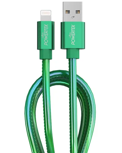 Vista 11 de LIQUIPEL Powertek - Cable de carga para iPhone, adaptador de cable Lightning a USB de carga rápida de 6 pies, compatible con iPad, certificado MFI