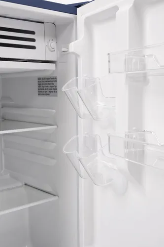 Vista 7 de Frigidaire Mini refrigerador, compartimento compacto para congelador, control de termostato ajustable, puerta reversible, serie contemporánea, 4.5