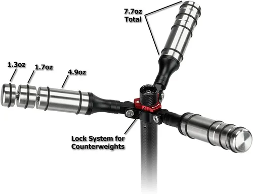 Vista 5 de Fotodiox Estabilizador de cardán de fibra de carbono profesional para cámaras DSLR, MILC y GoPro, sistema estabilizador de video portátil y soporte