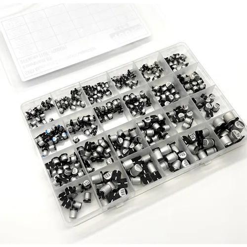 Vista 3 de 1500pcs Lote 1UF-1000UF 6.3V-50V 36 Valor SMD Aluminio Electrolíticos Capacitores Surtido Kit con Caja
