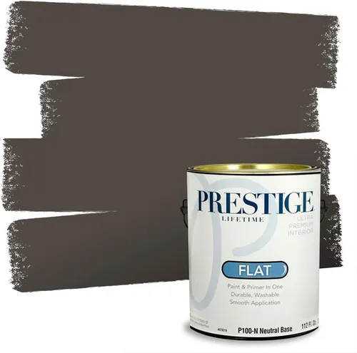 Vista 162 de PRESTIGE Pinturas Pintura Exterior e Imprimación en Uno, 1 Galón, Mate, Combinación Comparable de Sherwin Williams* Black Magic* SW6991-PCM