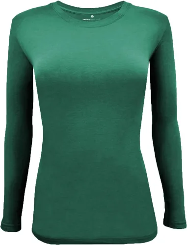 Vista 173 de Natural Uniforms Camiseta Under Scrub para mujer, cuello redondo, manga larga, paquete de 3, paquete múltiple de 3