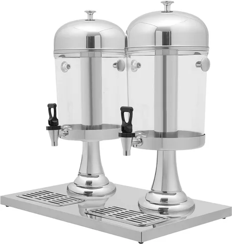Vista 4 de Dispensador de bebidas de 4.22 galones con soporte y núcleo de hielo, recipiente comercial para bebidas frías con jarra de bebida de espita
