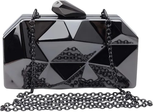 Vista 2 de LETODE Women's Elegant Chain Cross-body Bag Metal Hollow Cage Clutch