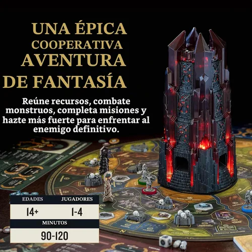 Vista 2 de Restoration Games Regreso a Dark Tower, juego de mesa de fantasía para 1-4
