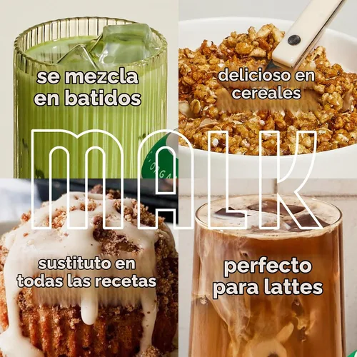 Vista 5 de MALK Leche de almendras de vainilla sin azúcar, orgánica y estable