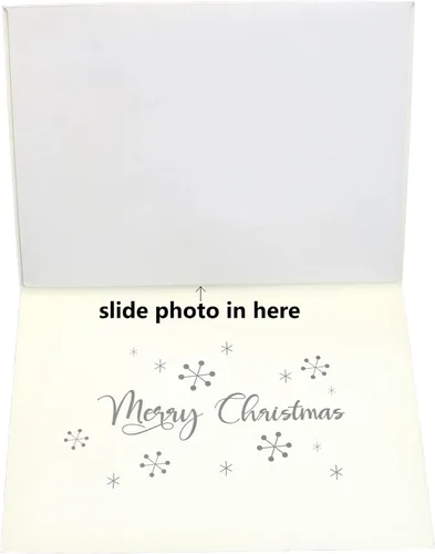 Vista 6 de Iconikal Tarjetas de felicitación personalizadas de Navidad con foto de búfalo rojo a cuadros, 15 unidades, con sobres para fotos de 4x6 pulgadas