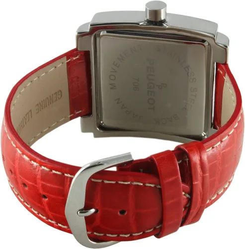 Vista 2 de Peugeot Reloj de piel fácil de leer con cara grande para mujer