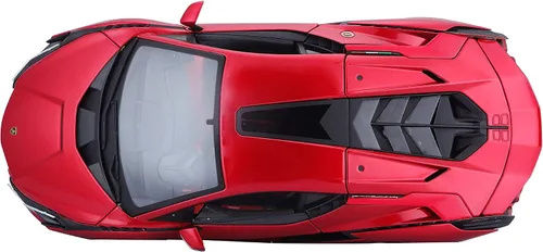 Vista 13 de Lamborghini Sian FKP 37 Rojo con ruedas de cobre 118 Modelo de automóvil fundido a presión por Bburago 11046 TY-18-11046R