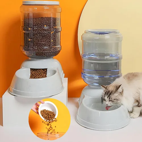 Vista 6 de Comedero automático para perros, dispensador de comederos para perros grandes, estación de alimentación automática de 3 galones por gravedad