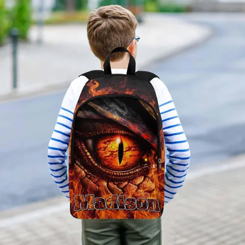 Vista 6 de Mochila personalizada de gran capacidad para niños y niñas, mochila escolar casual con nombre para niños y niñas, 0719-15, Personalizado