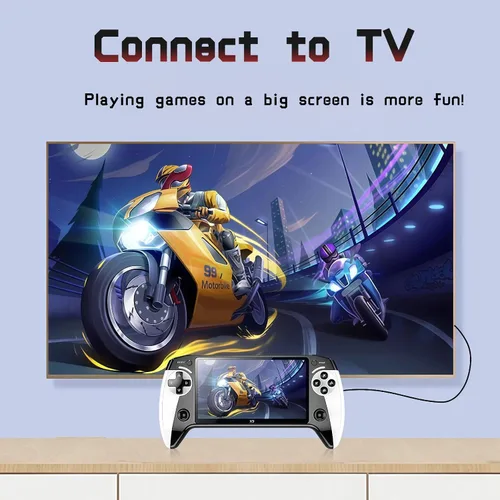 Vista 5 de X9 - Consola de juegos portátil retro, consola de juegos retro, pantalla HD IPS de 5.5 pulgadas, más de 20.000 juegos clásicos, salida de TV