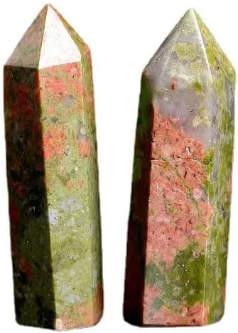Vista 30 de StoneStory Figura de prisma facetada de punto de cristal curativo de ojo de tigre natural, paquete de 2 piedras preciosas de reiki, ojo de tigre