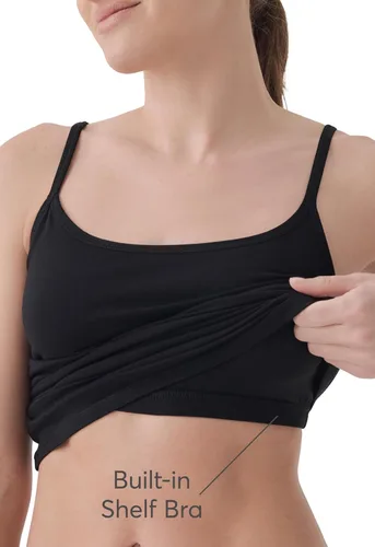 Vista 4 de Pact Camisola de algodón para mujer con brasier integrado