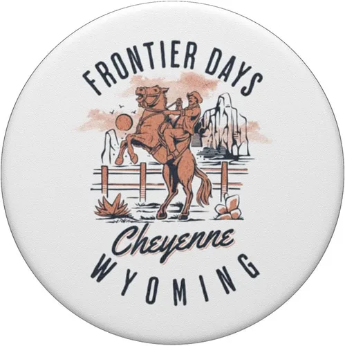 Vista 3 de Cheyenne Wyoming Cowboys and Horse Frontier Days PopSockets PopGrip intercambiable