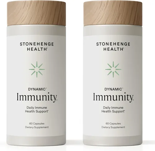 Vista 9 de Stonehenge Health Suplemento diario de inmunidad dinámica 10 en 1 impulsores inmunológicos de zinc, saúco, equinácea, vitamina C y probiótico L.