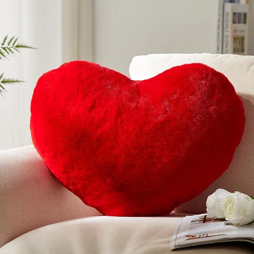 Vista 13 de YRXRUS Almohadas de corazón, almohada en forma de corazón, pequeñas almohadas de corazón rosa polvoriento para regalos, almohadas de imitación