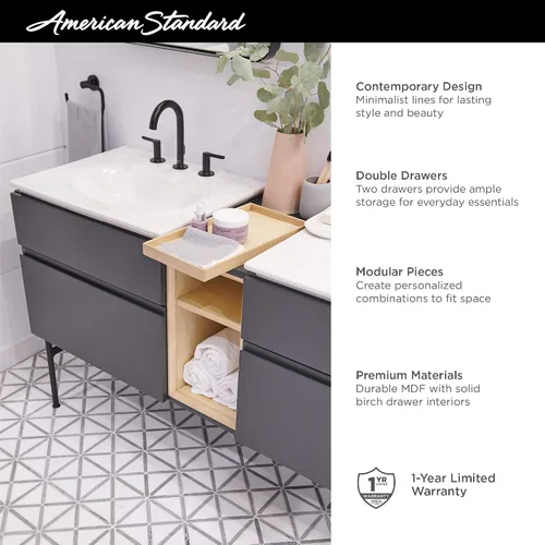 Vista 6 de Studio S - Tocador de baño con doble cajón de 24 pulgadas