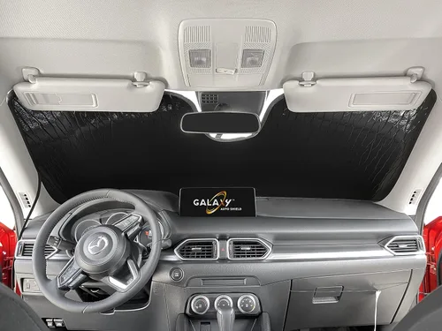 Vista 2 de GalaxyAutoShield - Parasol para parabrisas de ajuste personalizado para Mazda CX-5 CX5 SUV 2017, 2018, 2019, 2020, 2021, 2022, 2023, 2024, 2025