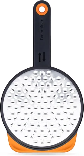 Vista 8 de Dreamfarm Ograte - Rallador de queso de doble cara, 0.236 in, rejilla gruesa, color naranja Multi-directional handheld food and vegetable