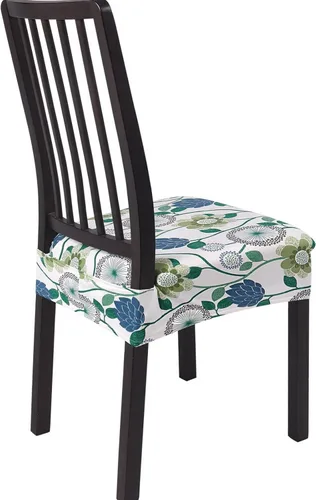 Vista 54 de SearchI Juego de 2 fundas de asiento elásticas para sillas de comedor, suaves, extraíbles y lavables, para sillas de comedor, protector de asiento