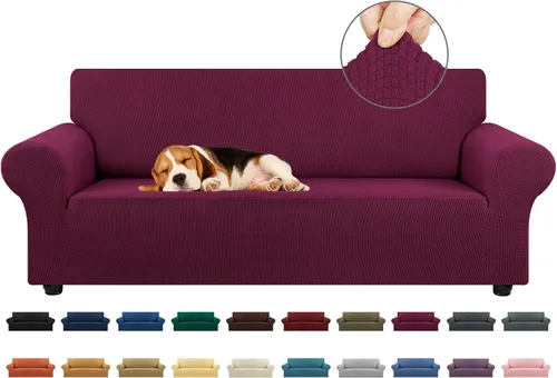 Vista 12 de KEKUOU Funda elástica para sofá biplaza, funda de sofá para sofá de 2 cojines (55-78 pulgadas), protector de muebles con parte inferior elástica