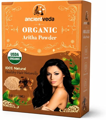 Vista 8 de Ancientveda Tratamiento orgánico natural para el crecimiento del cabello Antioxidantes Polvo limpiador Reduce las arrugas Amla, sin OMG