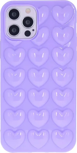 Vista 21 de Funda para iPhone 11 para mujer, funda de gel Kawaii 3D Pop Bubble Heart Kawaii, linda funda para iPhone 11 de 6.1 pulgadas, color negro