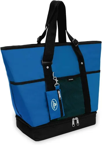 Vista 6 de Bolsa de compra, de Everest, Negro), 1002DLX-BK