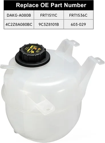 Vista 3 de EVIL ENERGY Tanque de depósito de refrigerante del motor, compatible con Club Wagon E-150 E-250 E-350 E-450 E-550 Econoline Super Duty F53, repuesto