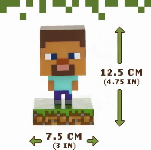 Vista 2 de Paladone Figura coleccionable de Minecraft Steve Icon Light Decoración de dormitorio de Minecraft con licencia