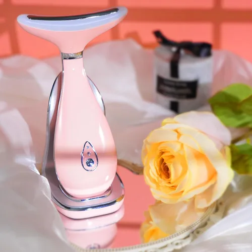 Vista 7 de VRAIKO Lily - Masajeador facial de cuello, masajeador de belleza para rejuvenecimiento de la piel, herramienta de spa facial 3 en 1, levantamiento