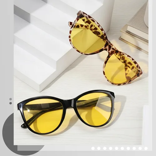 Vista 4 de JATEBI Paquete de 2 lentes polarizados de visión nocturna para mujeres y hombres, lentes de conducción antirreflejos para niebla nocturna y lluviosa