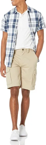 Vista 4 de Tienda Essentials Men's Slim-Fit Short-Sleeve Poplin Shirt