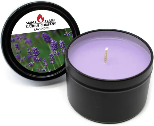 Vista 7 de Vela de soja de coco natural hecha a mano de Small Flame Candle Company (frambuesa y vainilla negra)