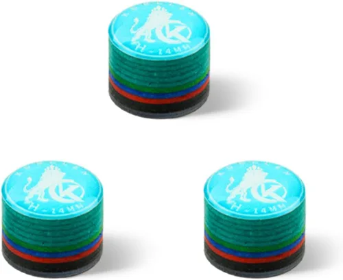 Vista 24 de KONLLEN Puntas de Taco de Piscina 9 Capas Arcoíris para Billar (Durezas SX/SS/S/M/MH/H) (Tamaño 11mm/14mm) Punta de Taco de Piscina con Junta