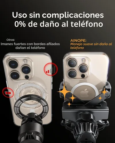 Vista 7 de AINOPE Soporte de Montaje de Teléfono para Rejilla de Ventilación del Automóvil para iPhone 17 Pro Max Montaje para Automóvil [Diseño Deslizante]