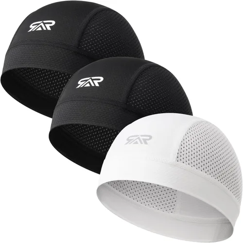 Vista 9 de Paquete de 3 protectores de casco de malla transpirable con diseño de calavera y control de sudor