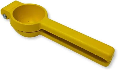 Vista 4 de Exprimidor manual de cítricos, exprimidor de limón de aluminio resistente, amarillo
